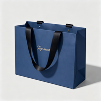 Sacs en papier personnalisés avec impression de logo, sacs en carton classiques rose et noir pour vêtements, avec poignée en ruban pour l'emballage