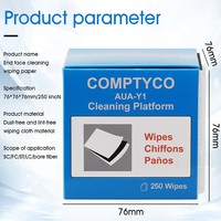 Papier de nettoyage en papier sans poussière AUA-Y1 COMPTYCO SC/FC/ST/LC outils de nettoyage en fibre optique de bonne qualité papier de nettoyage en fibre