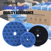 1000Sheep Disque de polissage conique en mousse bleu extra fin de 6 pouces, personnalisé OEM, pour polisseuse de carrosserie automobile avec garantie de 3 ans