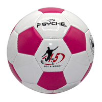 Ballon de football blanc pour enfants PSYCHE Factory Supply, taille 1.5, toucher doux, PVC, cousu à la machine, avec logo personnalisé