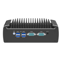 Ordinateur industriel mini sans ventilateur gris foncé N5095 Quad Core avec 2 ports LAN Realtek 8111H et RS485