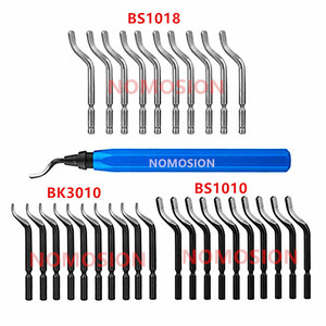 Cuchillas de desbarbado de acero inoxidable NOMOSION BS1010 de alta precisión para acabado de bordes metálicos - Product Image 1