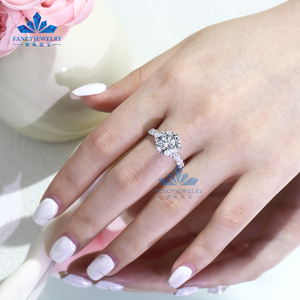 IGI Certified Cvd Lab Grown Criado Diamante 14k 18k Anéis de Ouro Sólido 2CT 3CT 4CT Rodada Anel de Noivado Jóias para As Mulheres - Product Image 4