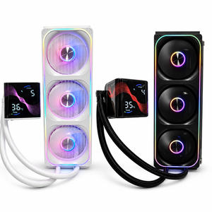 SM-3SX-360B/W 360mm AIO <span class=keywords><strong>CPU</strong></span>-Kühler, Duales Digitales Display mit Gebogenem Magnetdesign, ARGB-Lüfter, für Intel 115X/1700/1851 & AM4/AM5 - Product Image 1