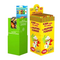 Présentoir en carton ondulé personnalisé pour snacks, idéal pour les chips et le pain, bacs promotionnels en papier pour le stockage au détail (POP)