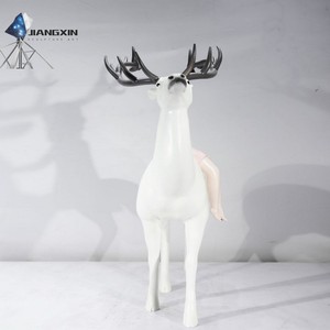 ชุดเดรสสีชมพูและเขากวางสำหรับเด็กหญิงขี่<span class=keywords><strong>กวาง</strong></span>สไตล์โมเดิร์นรูป<span class=keywords><strong>ปั้น</strong></span>ไฟเบอร์กลาสแปลกๆ & รายละเอียด<span class=keywords><strong>รูป</strong></span>เขากวางสำหรับตกแต่งบ้าน/<span class=keywords><strong>สวน</strong></span>แนวแฟนตาซีในร่ม - Product Image 3