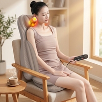 Matelas de massage chauffant électrique multifonctionnel à pression d'air pour le dos et le corps entier, coussin de massage chauffant
