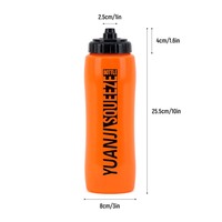 Bouteilles d'eau de sport à presser personnalisées avec logo imprimé, 32 oz, 1000 ml, grande capacité, anti-fuite, sans BPA, en plastique, pour le cyclisme