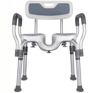 Tabouret de douche en alliage d'aluminium, siège rainuré 3D, capacité de charge de 150kg, chaise de salle de bain antidérapante pour personnes âgées et femmes enceintes - Product Image 4