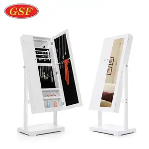 Wholesale Factory Custom Standing Jewelry Mirror Cabinet With Jewelry Storage