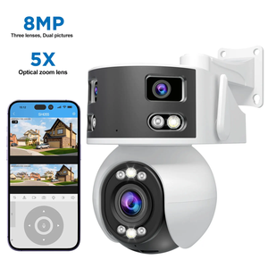 Cámara Inalámbrica Srihome Sh055 de 8MP con Triple Lente de 180 Grados, PTZ, IP, Tipo Domo, Zoom 5X, Detección Humanoide por IA, Seguridad para el Hogar, CCTV, Nube - Product Image 2