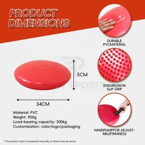 Pelota inflable de masaje para Yoga, colchoneta Universal duradera para deportes, gimnasio, Fitness, equilibrio de estabilidad - Product Image 3