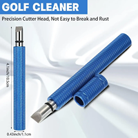 Kit de nettoyage de golf personnalisé OEM de 5 pièces comprenant une serviette de golf, une brosse, un affûteur de rainures de club, un outil de réparation de divot, un ensemble d'accessoires de golf