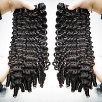 Rambut Manusia Mentah Vietnam, Kamboja, Burma, Eurasia, Keriting, Berkualitas Tinggi, Kutikula Tersusun Rapi, Grosir