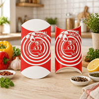 Boîte en papier kraft biodégradable avec logo personnalisé, finition brillante, pour la restauration rapide, les frites, les hamburgers, les déjeuners à emporter