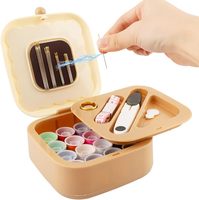 Kit de couture magnétique d'urgence, ensemble d'aiguilles et de fils portables avec boîte de rangement pour les réparations en déplacement