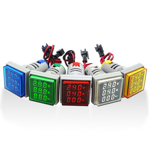 <span class=keywords><strong>Led</strong></span> kỹ thuật số vôn kế Ampe kế Hertz Hz mét <span class=keywords><strong>AC</strong></span> 50-500V 0-100a điện áp hiện tại Volt Amp Tester Detector tín hiệu ánh sáng chỉ số - Product Image 3