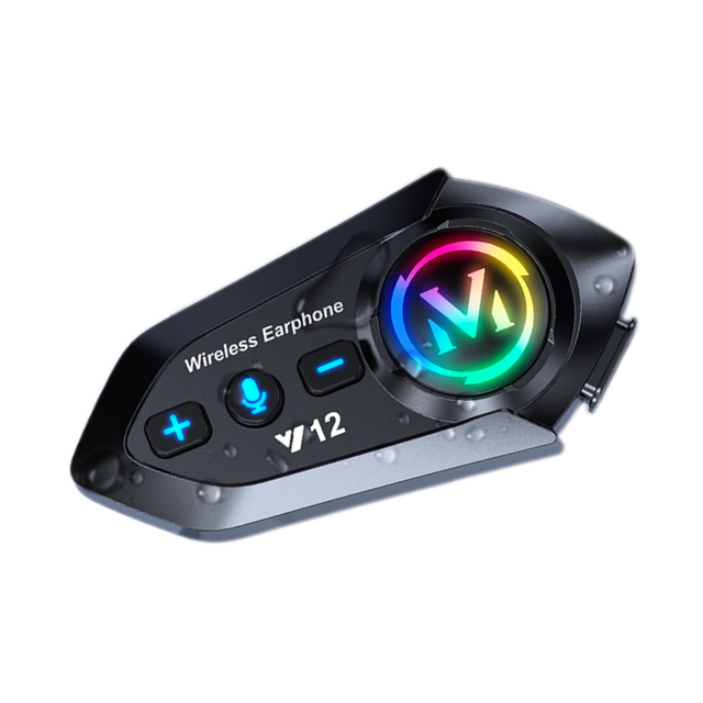 Y12 Motorcycle Helmet Headset Waterproof IPX6 Motorcycle Wireless Headset with FM Radio