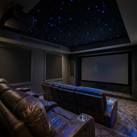 Plafond en fibre optique pour hôtel, lumière RGB, ciel étoilé, plafond de haute qualité, tuile de plafond étoilée