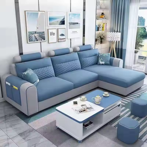 Sofá de tela moderno para apartamentos pequeños | Sofá de esquina simple y elegante | Extraíble y lavable de 3 plazas