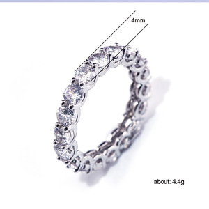 Anello a Fascia Intera per Donne, Gioielli Minimalisti Scintillanti alla Moda, Vendita all'Ingrosso - Product Image 5