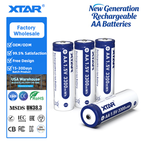 XTAR OEM 로고 AA 3300mWh 1.5V 스마트 GPS 내비게이터용 오래 지속되는 고속 충전 원통형 리튬 이온 배터리 1개 - Product Image 1