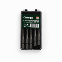 Lot de 5 embouts de tournevis Torx T20 en acier S2, 50 mm, tige hexagonale 1/4 pouce, magnétiques, pour perceuse-visseuse électrique