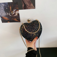 2021 dernière mode filles mignon coeur forme paillettes sacs à main luxe sac à main dame épaule sac à main pour les femmes