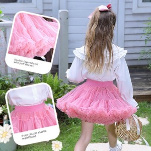 Conjunto de 2 Piezas para Niñas: <span class=keywords><strong>Camisa</strong></span> con Cuello con Volantes <span class=keywords><strong>y</strong></span> <span class=keywords><strong>Falda</strong></span> Tutú Degradada, Traje Dulce de Princesa para Cumpleaños, Ropa para Niñas Pequeñas al por Mayor - Product Image 4