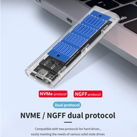 Caja de disco duro TISHRIC, carcasa externa HD SSD M2 NVME NGFFF, adaptador de caja de protocolo Dual, carcasa HDD, USB 3,0 tipo C para PC