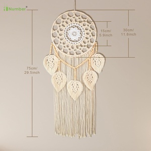 Attrape-rêves moderne fait main à prix compétitif Art mural Boho Décoration intérieure Attrape-rêves suspendus en macramé - Product Image 2