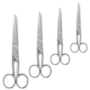 5/6/7/8 Inch Heavy Duty All Metal Stainless Steel Craft Scissors Multi-Purpose Sharp Shears for Tailor Cutting Cloth Leather