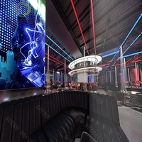 Bar extérieur commercial Club Comptoir de bar de luxe en acier inoxydable Barre à led portable
