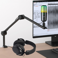 Microphone à filtre anti-pop support de microphone à condensateur professionnel casque filaire de jeu sur casque d'oreille
