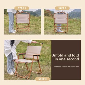 Chaise pliante d'extérieur ultra-légère en alliage d'aluminium, portable, pour <span class=keywords><strong>camping</strong></span> et pique-nique, ensemble de chaises Kermit - Product Image 5