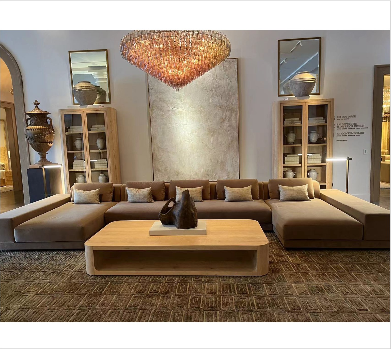 Customized color U Shape Sofa Set Indoor Living Room Furniture Sectional Couch Sofa Set