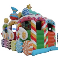 La glissière gonflable de bonbons de haute qualité peut être personnalisée Château gonflable commercial pour entreprise de location CANDY CASTLE