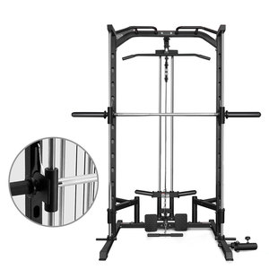 <span class=keywords><strong>Barra</strong></span> de Dominadas Portátil <span class=keywords><strong>con</strong></span> Múltiples Agarrres Integrada a Power Rack Sólido <span class=keywords><strong>con</strong></span> Máquina <span class=keywords><strong>Smith</strong></span> y Estación Multifuncional - Product Image 6