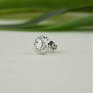 Pendientes de diamantes de oro blanco y oro rosa IGI-Chapado en oro certificado para fiesta de boda y regalo - Product Image 5