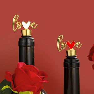 Takumori Love Wine <b>Stopper</b> Gold Metal Sealing <b>Bottle</b> Plug For Valentine Wedding Party Gift - Product Image 3