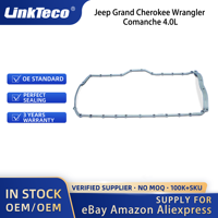 Junta de cárter de aceite de motor Linkteco para Jeep Grand Cherokee Wrangler Comanche 4.0L L6 OHV 12V 1992-2006 OS21003 53007568AC OS34308R