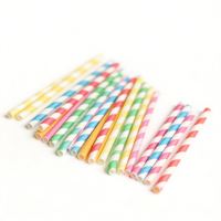 Pailles à boire biodégradables confortables en assortiment de couleurs, agitateurs en papier 100 % biodégradables pour restaurants, café, artisanat, cake pops
