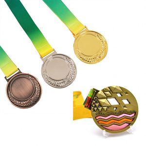 Fabrica maratón carrera finisher correr Premio personalizado metal artesanía deporte medallas con cinta - Product Image 1