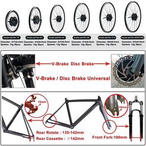 <span class=keywords><strong>Roue</strong></span> moteur avant arrière 36V 48V 250W 500W <span class=keywords><strong>Roue</strong></span> intégrée motorisée Kit de conversion de vélo électrique <span class=keywords><strong>pour</strong></span> 20/26 pouces 700C - Product Image 6