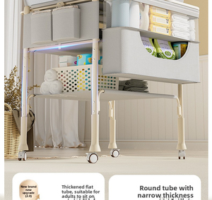 Foldable Portable Baby Care Table for Newborn, Multi-Functional Diaper Changing Bath Massage Touch Station Adjustable Height - Product Image 4