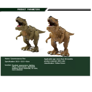 AiJH Jouets animaux dinosaures électriques interactifs pour enfants, avec fonctions de marche, de balancement des mains et des pieds, et de tête, et effets sonores - Product Image 4