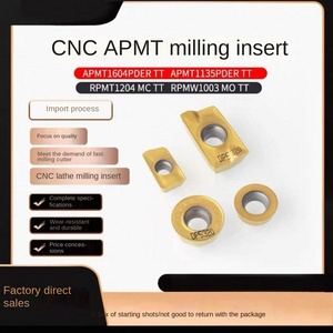 Insertos de fresado CNC de carburo de tungsteno RPMW1003 RPMT1204 APMT1135/APMT1604PDER Du L <span class=keywords><strong>Karp</strong></span> Tipo Ranura con Recubrimiento Amarillo Resistente al Desgaste - Product Image 3