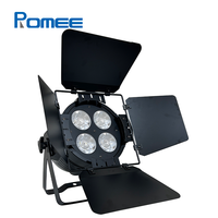 WW atau CW atau Ww + Cw lampu Par COB, WW atau CW atau Ww + Cw 2 dalam 1 4*50w dengan pintu gudang 4 daun untuk lampu sorot panggung, acara konser, pertunjukan, DJ