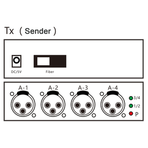 Extensor de Fibra Óptica XLR Unidireccional de Cuatro Canales <span class=keywords><strong>M</strong></span>-CF04 OEM de 20KM con Audio Óptico, 132x96x43mm, 0.9kg - Product Image 5