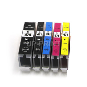 Cartouches d'encre compatibles 5 couleurs pgi470 cli471 pour <span class=keywords><strong>imprimante</strong></span> <span class=keywords><strong>Canon</strong></span> <span class=keywords><strong>PIXMA</strong></span> MG6840 <span class=keywords><strong>PIXMA</strong></span> MG5740 - Product Image 1